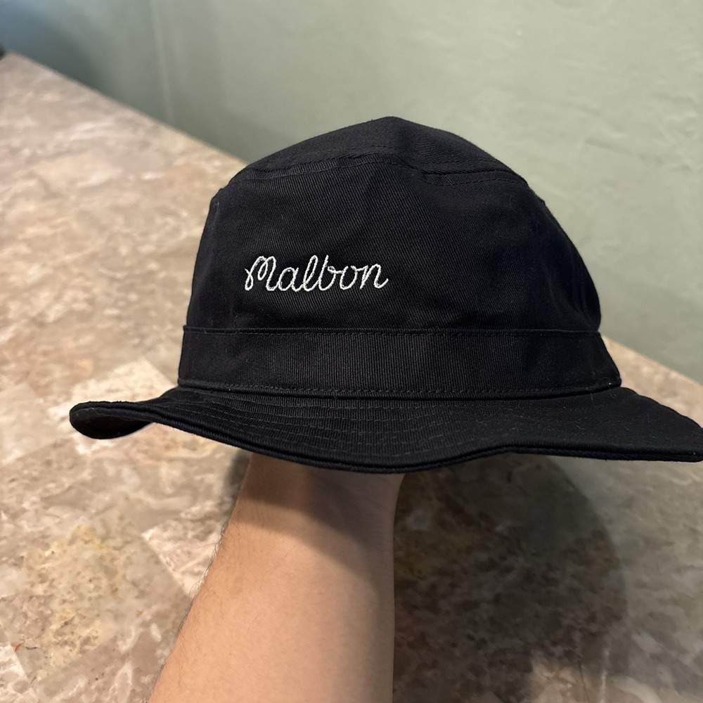 Adidas x Malbon Bucket Hat Black Rope Stitch Black Golf Preppy OSFM